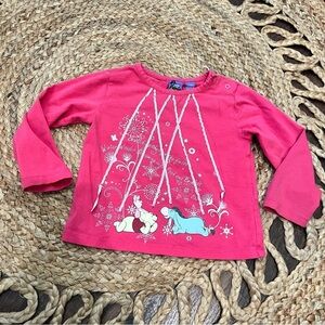 Disney Baby Girl's Size 24 Months Long Sleeve Winnie The Pooh Pink Shirt